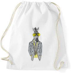 printfashion Hipster Zebra - Sportzsák, Tornazsák - Fehér (1247628)