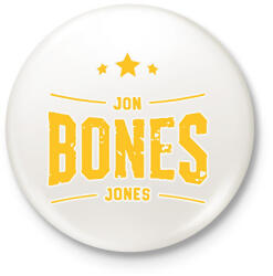printfashion Jon Bones Jones - Kitűző, hűtőmágnes - Fehér (14854111)