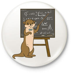 printfashion Vidra tanár - Kitűző, hűtőmágnes - Fehér (6100215)