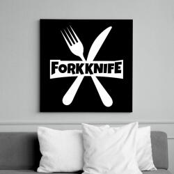 printfashion Forkknife - Vászonkép - Fekete (6645695)