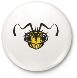 printfashion darázs - Kitűző, hűtőmágnes - Fehér (3075881)