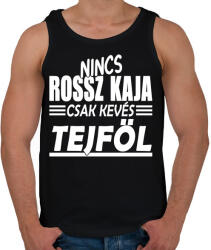 printfashion A Tejföl a kulcs! - Férfi atléta - Fekete (4841558)