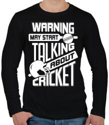 printfashion Talking about cricket - Férfi hosszú ujjú póló - Fekete (15836140)