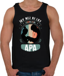 printfashion így néz ki egy csodálatos apa - Férfi atléta - Fekete (7427089)