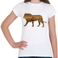 printfashion Oroszlán - Női póló - Fehér (13825288)