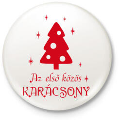 printfashion Első közös karácsony - Kitűző, hűtőmágnes - Fehér (3078567)