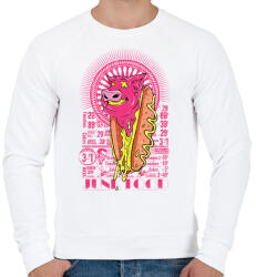 printfashion Hot dog - Férfi pulóver - Fehér (51013)