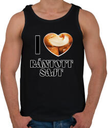 printfashion I love Rántott sajt - Férfi atléta - Fekete (11003458)