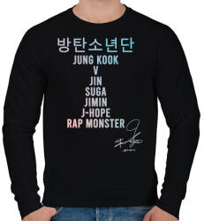 printfashion BTS dedikálva - Férfi pulóver - Fekete (2027887)