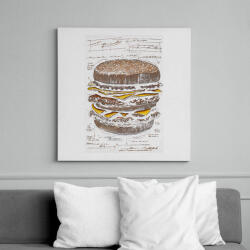 printfashion Hamburger titkos recept - Vászonkép - Fehér (14933755)