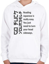 printfashion Japán - Gyerek kapucnis pulóver - Fehér (12567811)