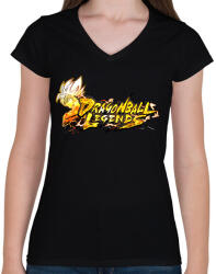 printfashion DragonBall: Legends - Női V-nyakú póló - Fekete (14761828)