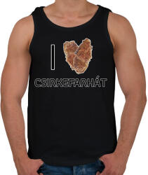printfashion I love (rántott) csirkefarhát - Férfi atléta - Fekete (11565308)