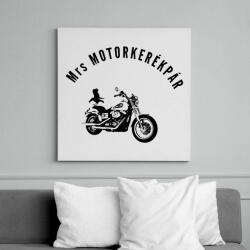 printfashion mrs motorkerékpár - Vászonkép - Fehér (6625840)