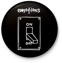 printfashion Érzelmek Be-Ki - Kitűző, hűtőmágnes - Fekete (3094929)