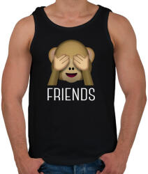 printfashion Best Friends - Monkey 2 - Férfi atléta - Fekete (782534)