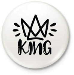 printfashion King páros 1 - Kitűző, hűtőmágnes - Fehér (6085873)