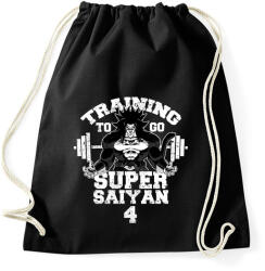 printfashion Training to go super saiyan 4 - Sportzsák, Tornazsák - Fekete (253820)
