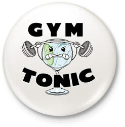 printfashion Gym tonic - Kitűző, hűtőmágnes - Fehér (14597664)