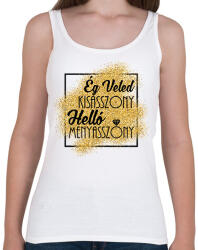 printfashion Ég veled kisasszony, Helló menyasszony - lánybúcsús póló - Női atléta - Fehér (12037772)