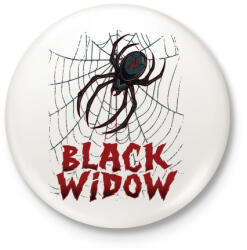 printfashion Fekete özvegy - Kitűző, hűtőmágnes - Fehér (3073572)