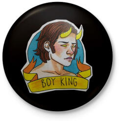 printfashion Sam - Kitűző, hűtőmágnes - Fekete (3102535)