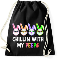 printfashion Chillin rabbits - Sportzsák, Tornazsák - Fekete (2401238)