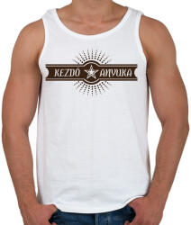 printfashion kezdo-anyuka-brown - Férfi atléta - Fehér (559688)