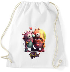 printfashion Vicces Szörnyecskés - BETTER together- cuki, csúnya, szerelmes minta - Sportzsák, Tornazsák - Fehér (11865194)