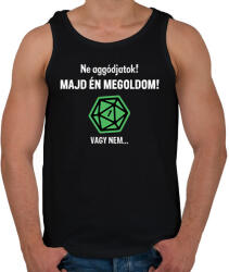 printfashion Majd én megoldom! - Férfi atléta - Fekete (2760020)