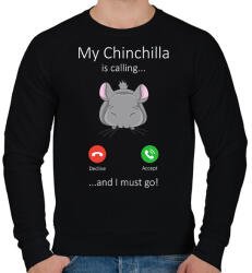 printfashion A csincsillám hív - Férfi pulóver - Fekete (14486379)