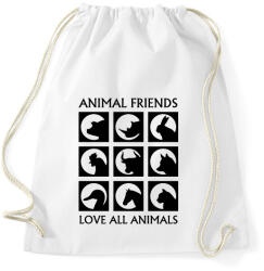 printfashion Állatbarát - Sportzsák, Tornazsák - Fehér (14496466)