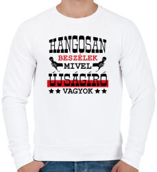 printfashion Hangosan beszélek - Férfi pulóver - Fehér (10433238)