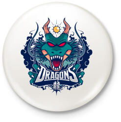 printfashion Sárkányok - Kitűző, hűtőmágnes - Fehér (3077661)