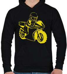 printfashion lego sárga - Férfi kapucnis pulóver - Fekete (2911458)