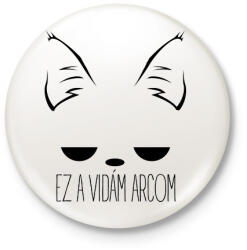 printfashion Ez a vidám arcom 2 - Kitűző, hűtőmágnes - Fehér (13152945)
