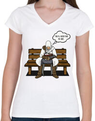 printfashion Assasins Creed - Női V-nyakú póló - Fehér (1732337)