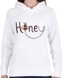 printfashion Méz - Honey - Női kapucnis pulóver - Fehér (7586488)