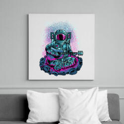 printfashion Gitáros asztronauta - Vászonkép - Fehér (6627067)