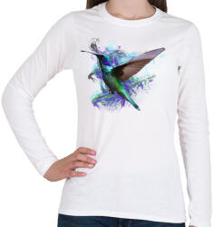 printfashion kolibri - Női hosszú ujjú póló - Fehér (1325520)