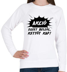 printfashion Akció - Egyet beszól - Női pulóver - Fehér (7517813)