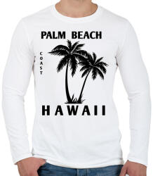 printfashion Hawaii - Férfi hosszú ujjú póló - Fehér (4238295)