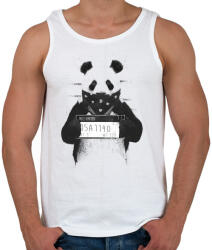 printfashion Bad panda - Férfi atléta - Fehér (233446)