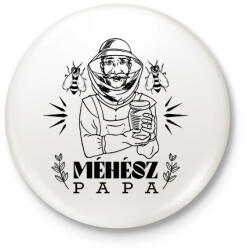 printfashion Méhész papa - Kitűző, hűtőmágnes - Fehér (13166862)
