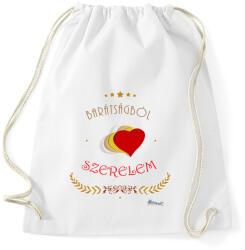 printfashion Barátság - szerelem - Sportzsák, Tornazsák - Fehér (498130)