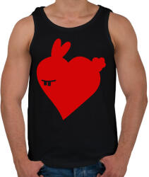printfashion Nyuszi love - Férfi atléta - Fekete (1178200)