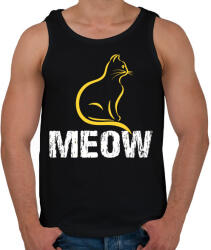 printfashion MEOW - Férfi atléta - Fekete (986474)