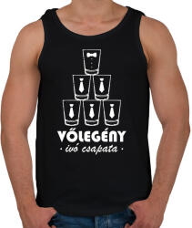 printfashion Vőlegény ivó csapata - Férfi atléta - Fekete (13153017)
