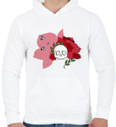 printfashion Nonbeenary háttérrel - Férfi kapucnis pulóver - Fehér (5220379)