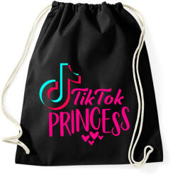 printfashion Tik Tok Hercegnő - Sportzsák, Tornazsák - Fekete (2134823)